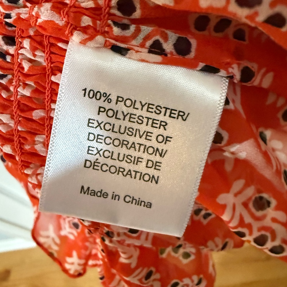 Tory Burch Red Patterned Sheer Blouse - image 4